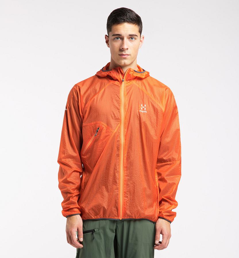 Haglöfs L.I.M Shield Comp Windbreaker Orange For Mens DPEZJ7450 Australia